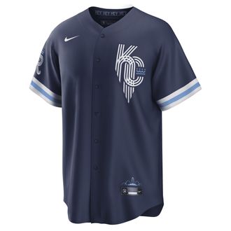 Nike Mens MLB Kansas City Royals City Connect (Bo Jackson) Replica Baseball Jersey in Blue | T770RYCCQA3-000
