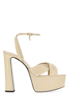 Saint Laurent Beige Open Round Toe Heel