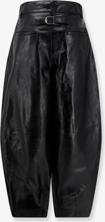 SOEUR Womens Trousers Julien Leather Black