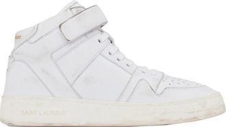 Saint Laurent Vintage Leren Sneakers - Heren - Sneakers - Wit - 44 EU - Leer - Schoenen