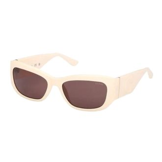 Guess Sunglasses, female, White, 56 MM, Rectangular Sunglasses