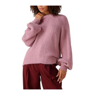 Notre-V Nv-Entia Gebreide Trui - Dames - Ronde hals truien - Roze - XL - Truien & Vesten