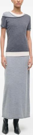 Staud Midi-jurk met colourblocking - Grijs