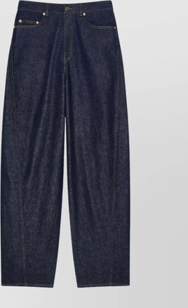 Givenchy denim trousers wide-leg contrast stitching