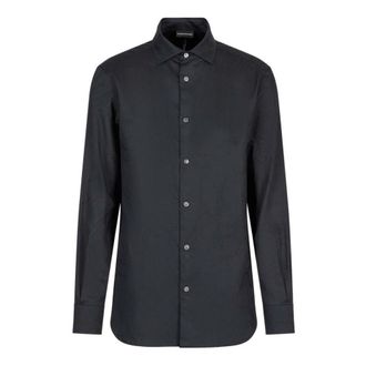 Emporio Armani Blauwe Casual Overhemden 3R1C861Nvyz 0920 - Heren - Zakelijke Overhemden - Blauw - XS - Overhemden