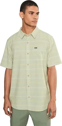 O'Neill UPF Slub Relaxed Short Sleeve Woven Shirt Mens Clothing Light Khaki : 2XL, Cotton/Elastane/Polyester
