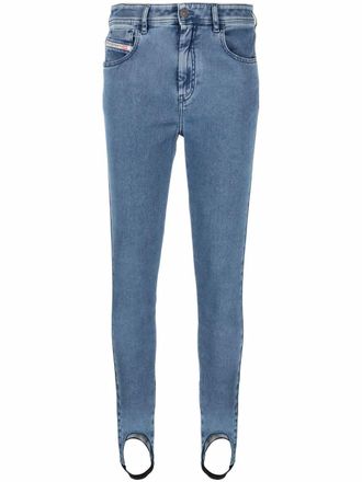 Diesel Jeans skinny a vita alta Slandy - Blu