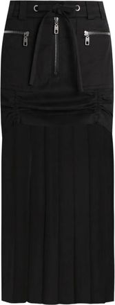 Dolce & Gabbana pleated zip-detailed skirt - Black