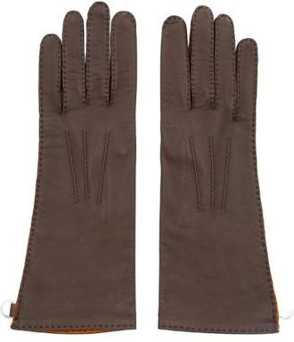 Herm&egrave;s Pre-owned Vintage Handschoenen - Dames - Vintage Accessoires - Bruin - ONE Size - Leer - Vintage