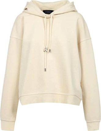 Sportmax Dames, Sweatshirts & Hoodies, Beige, Maat: M Katoen