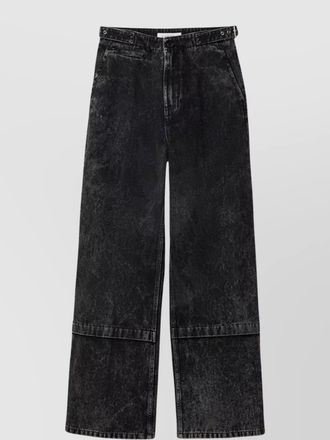 Lanvin cotton wide-leg jeans