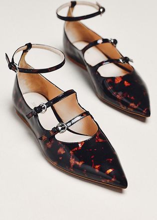 Maeve Triple-Strap Mary Jane Flats