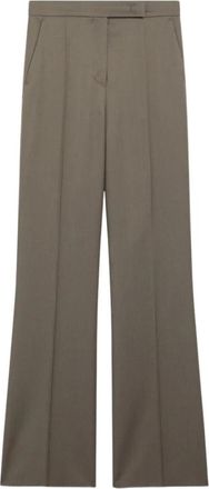 Max Mara Pantalone Lungo - Dames - Wijde Broeken - Bruin - M - Broeken