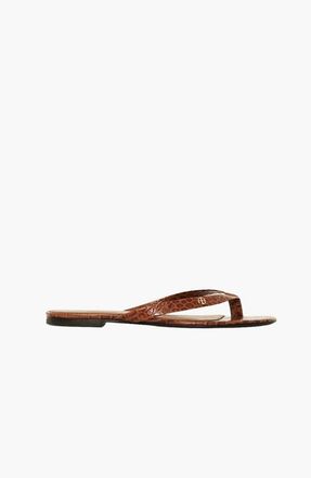 Anine Bing Noelle Thong Sandals in Embossed Brown at Nordstrom, Size 41