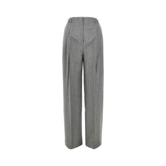 Alberta Ferretti Pinstriped wide pants with darts Woman 40
