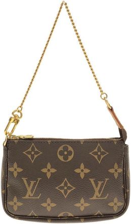 Louis Vuitton Monogram Marron Coated Canvas Pochette (Pre-Owned)