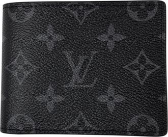 Louis Vuitton Black Noir Monogram Eclipse Wallet (Bi-Fold) (Pre-Owned)