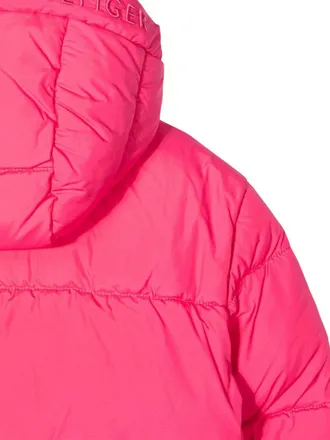 Tommy Hilfiger Hooded Recycled Polyester Puffer Jacket - Pink
