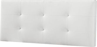 Marckonfort Testiera Carla 160x60 cm Bianco, Pelle Sintetica, Imbottita in Schiuma, 8 cm di Spessore, Kit Montaggio Incluso