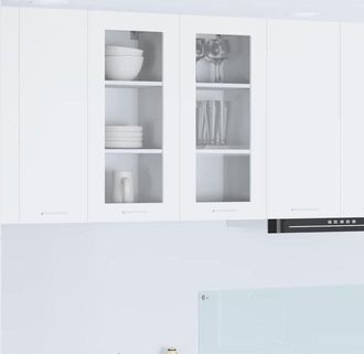 vidaXL vidaXL Armadio pensile Riga Bianco 40 x 31 x 80 cm Legno multistrato