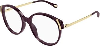 Chlo&eacute; Rond Optisch Montuur - Dames - Brillen - Paars - 54 MM - Accessoires