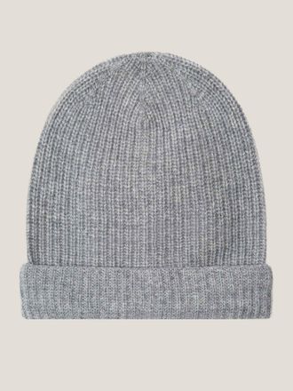 Luca Faloni Dolomiti Grey Chunky Knit Cashmere Beanie