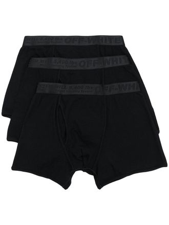 Off-white Set van drie boxershorts - Zwart