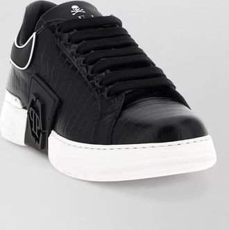 Philipp Plein leather low-top sneakers