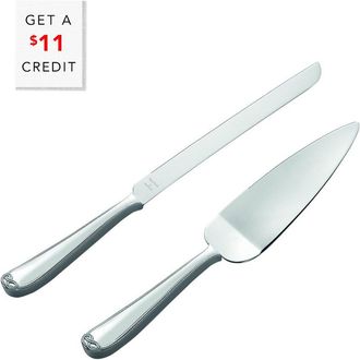 Wedgwood Vera Wang For Wedgwood Infinity Cake Knife & Server Set With $11 Credit
