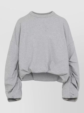 Dries Van Noten cotton oversized gathered sweatshirt