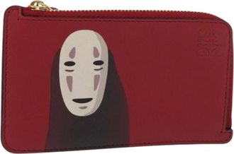 Loewe Pre-owned Card Case - Dames - Vintage Accessoires - Rood - ONE Size - Leer - Vintage