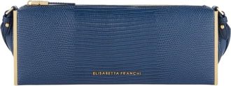 Elisabetta Franchi Schoudertas met slangenprint - Dames - Schoudertassen - Blauw - ONE Size - Tassen