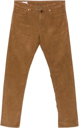 Incotex Chino broeken - Heren - Straight fit broeken - Bruin - W38 - Katoen - Broeken