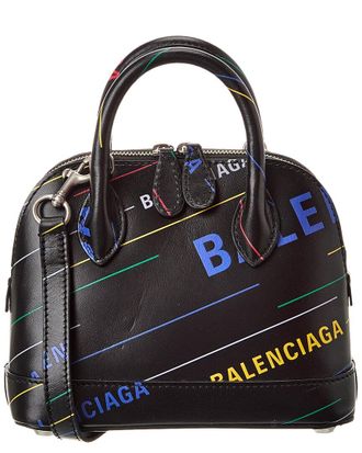 Balenciaga Ville Allover Xxs Leather Top Handle Tote (Authentic Pre-Loved)
