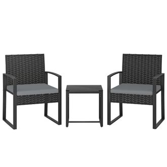OUTSUNNY Conjunto de jard&iacute;n 58x55x76 cm gris claro