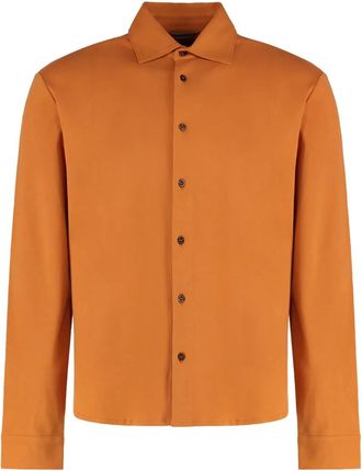 Moorer buttoned shirt - Arancione