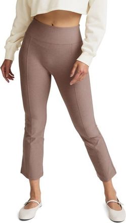 Beyond Yoga Spacedye Pintuck Kick Flare Pants in Rosey Taupe Heather at Nordstrom, Size X-Large