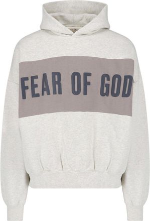 Fear of God Light Grey Cotton Contrast Logo Hoodie