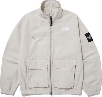 The North Face SS22 Logo Crop Jacket White NJ3BN51K