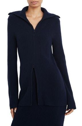 Vince Crimped Collar Cardigan in Navy at Nordstrom Rack, Size X-Small