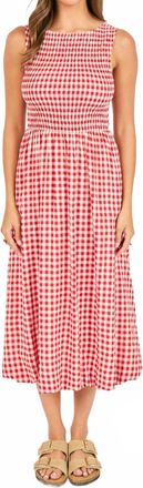 Sadie & Sage Apple Butter Midi Dress In Red/ivory
