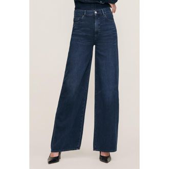 DL1961 Hepburn High Waist Wide Leg Jeans in Crater Lake at Nordstrom Rack, Size 24