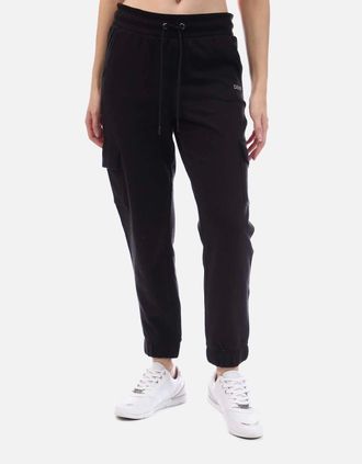DKNY Womens Mini Stud Logo Cargo Jog Pant - Black - Size: 10