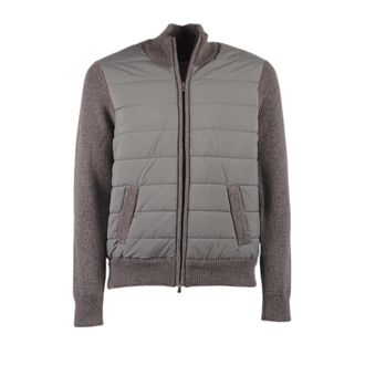 Barba Heren wollen en nylon jas - Heren - Winterjassen - Bruin - 2XL - Wol - Jassen