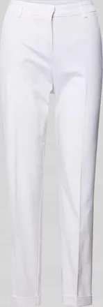 Cambio Slim Fit Chino aus Baumwoll-Mix Modell KARINA in Weiss, Gr&ouml;&szlig;e 32