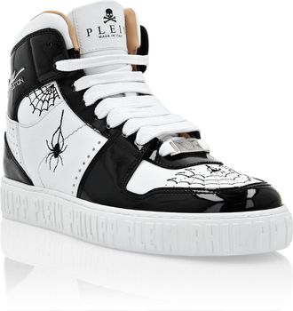 Philipp Plein Leather Hi-Top Sneakers
