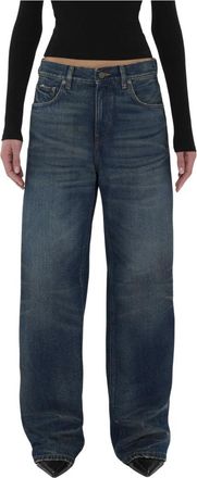 Haikure Wide Jeans - Dames - Loose Fit Jeans - Blauw - W25 - Katoen - Jeans