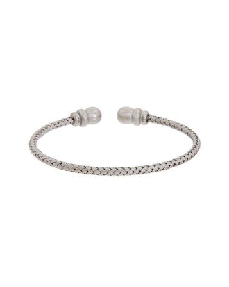 Meshmerise 18K Over Silver 0.25 Ct. Tw. Diamond Mesh Bangle Bracelet