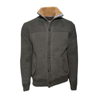 Ferrante Cardigans, male, Green, Size: 2XL Chaqueta de punto acolchada