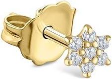 Maria Tash Diamond Flower Single Stud Earring in Yellow Gold at Nordstrom, Size 3